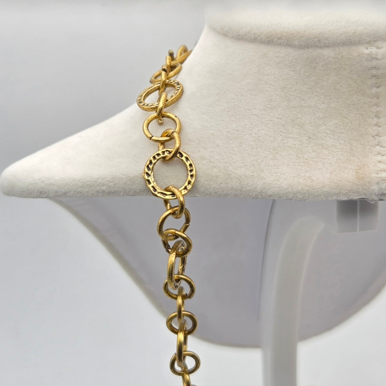 Vintage-Style Pave Crystal & Enamel Owl Statement Necklace