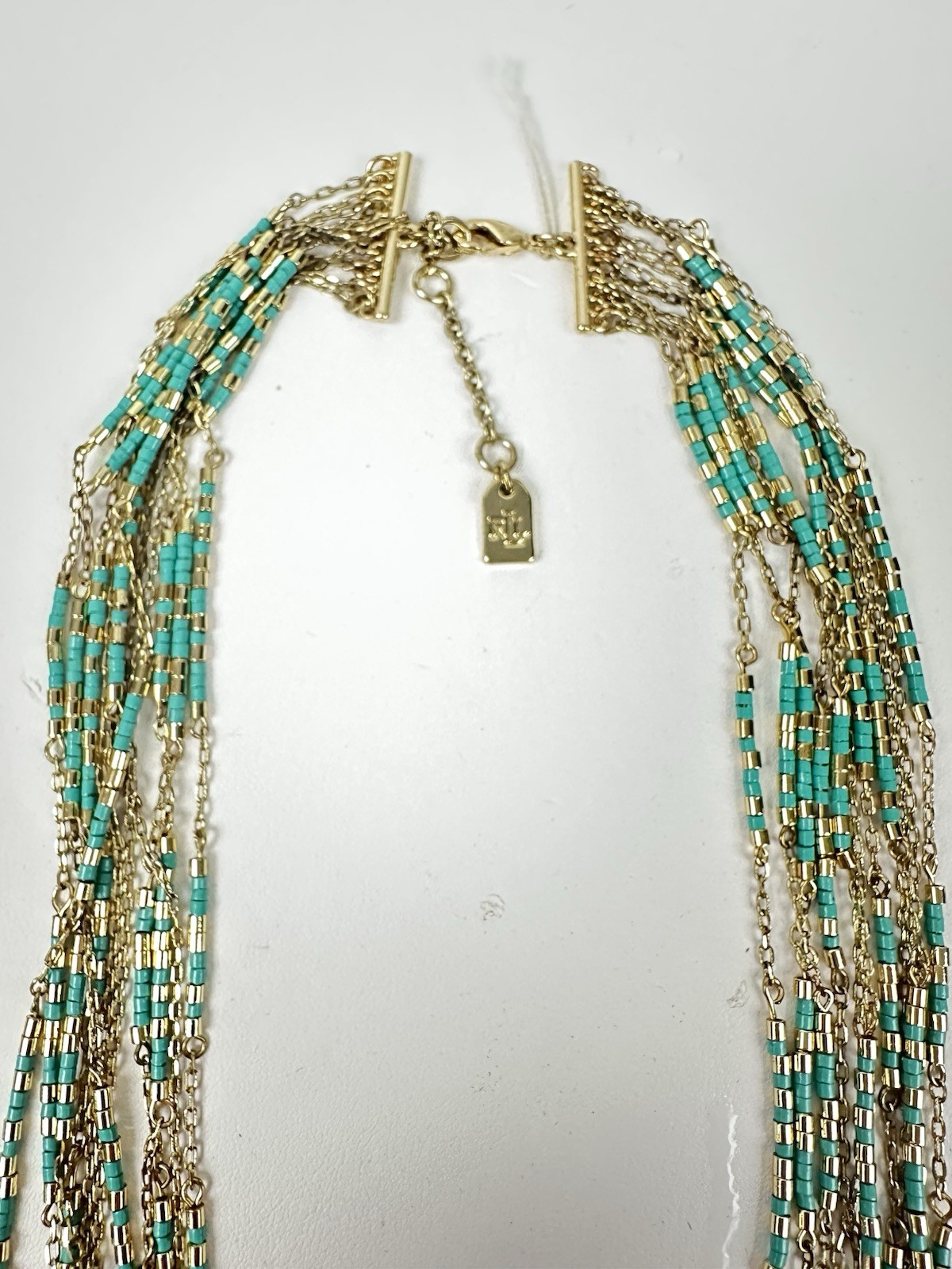 LAUREN Ralph Lauren Gold-Tone Multi-Layer Turquoise Bead Statement Necklace