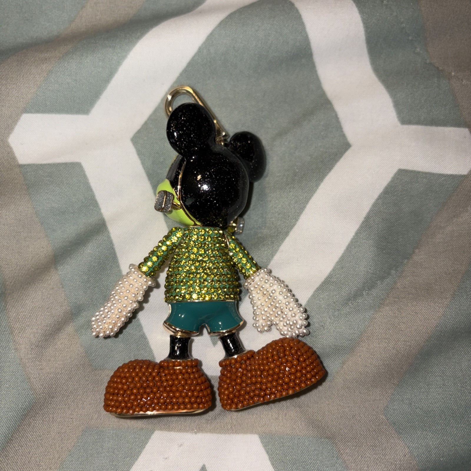 BAUBLEBAR X DISNEY HALLOWEEN FRANKENST EIN MICKEY BAG CHARM KEYCHAIN~NEW~GLOWS