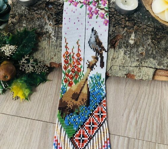 Handmade Necklace Seed Bead Boho American Style Nativ Beaded Multi Strand