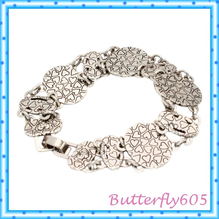 Brighton Silver Vintage Floral Fold Over Bracelet 7″ NWOT