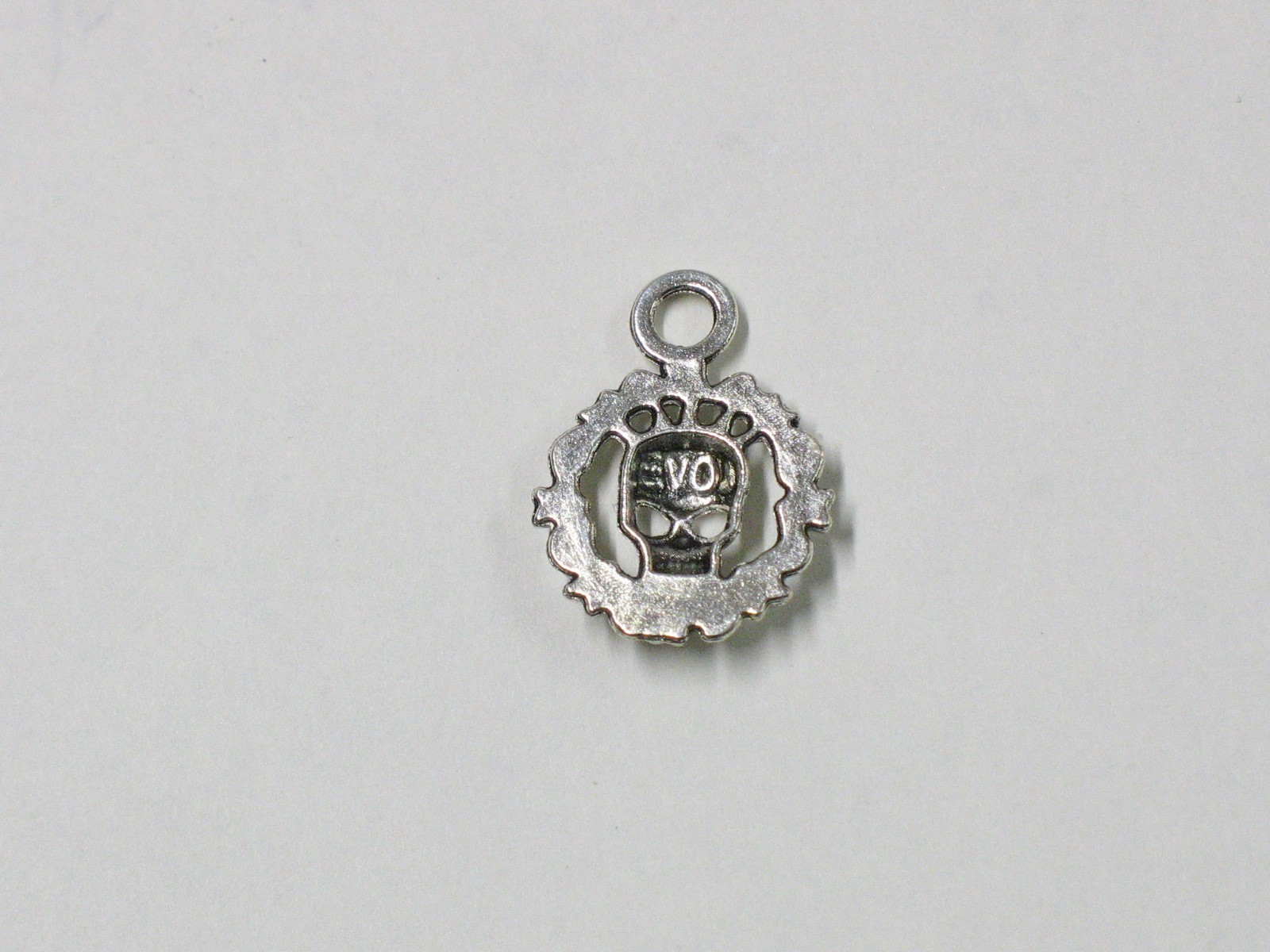Love, Skull and Stars Silver Tone Charm Pendant for Bracelet or Necklace