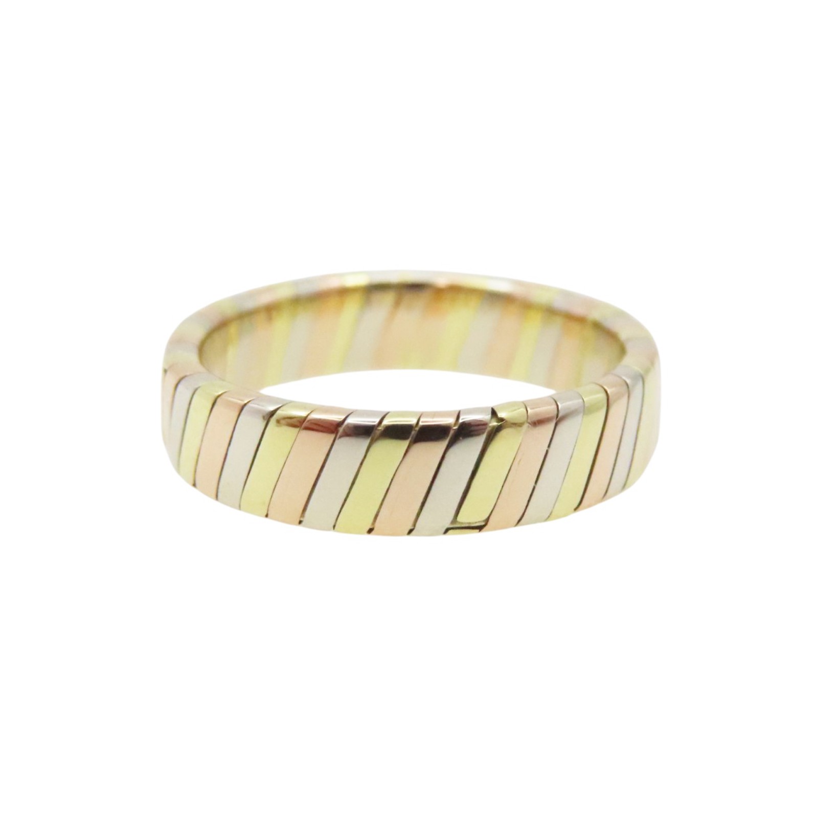 BVLGARI Tubogas Ring 18k Yellow Gold White Gold Rose Gold