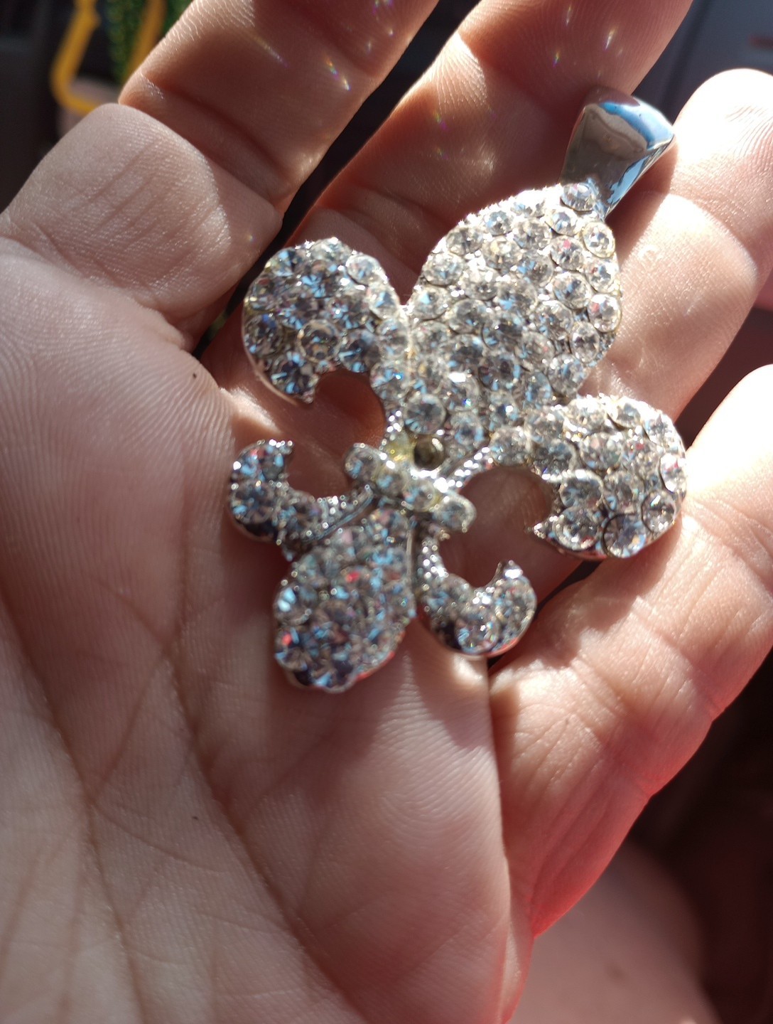 silver pendant with magnetic Clasp I’m Not Sure If Real I See It As Jewelry