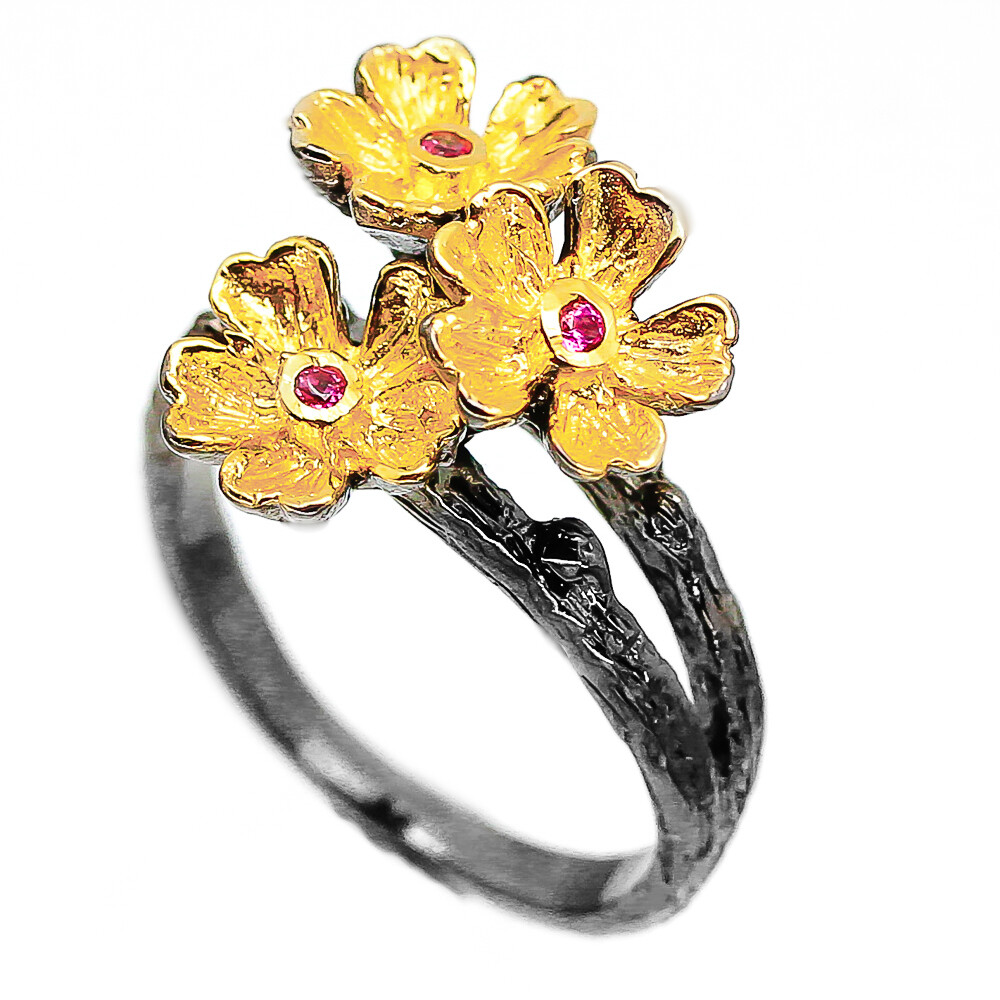 Not Enhanced Rhodolite Silver 925 Sterling /RVS249