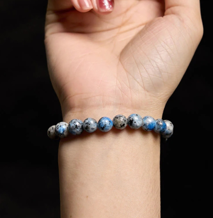 Handmade K2 Himalayan Blue Azurite 8MM Unisex Bracelet Reiki Healing Gift