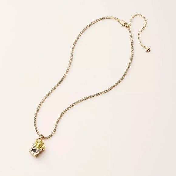 French Fry Charm Tennis Necklace – kate spade new york x Target Gold *