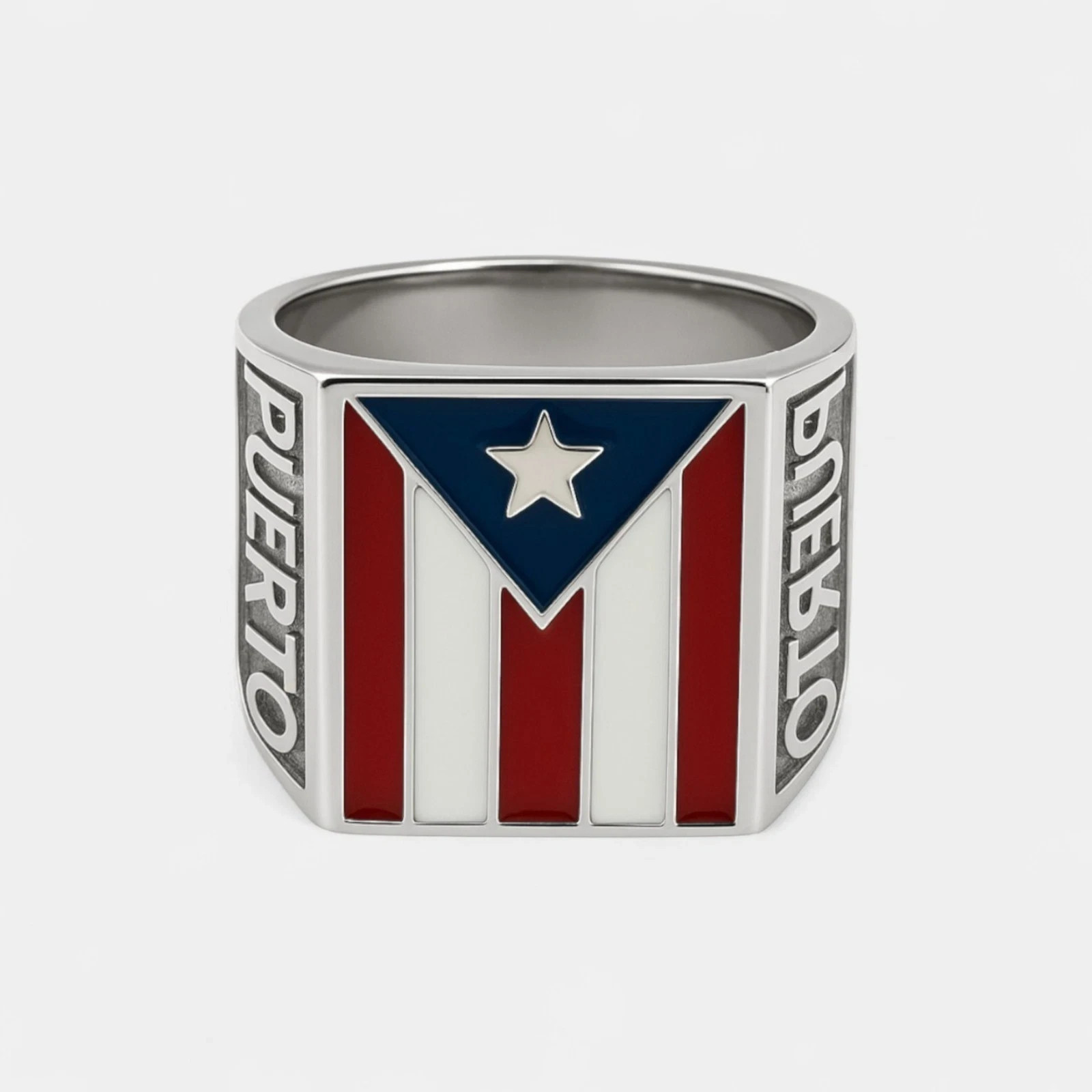 Puerto Rico Stainless Steel Rings for men