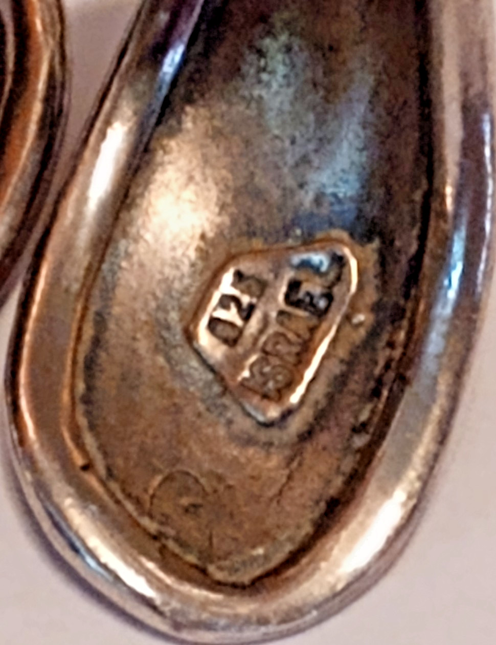 .925 Silver Filigree “Vine” Spoon Ring, 7 grams, preowned, sizeable, free ship