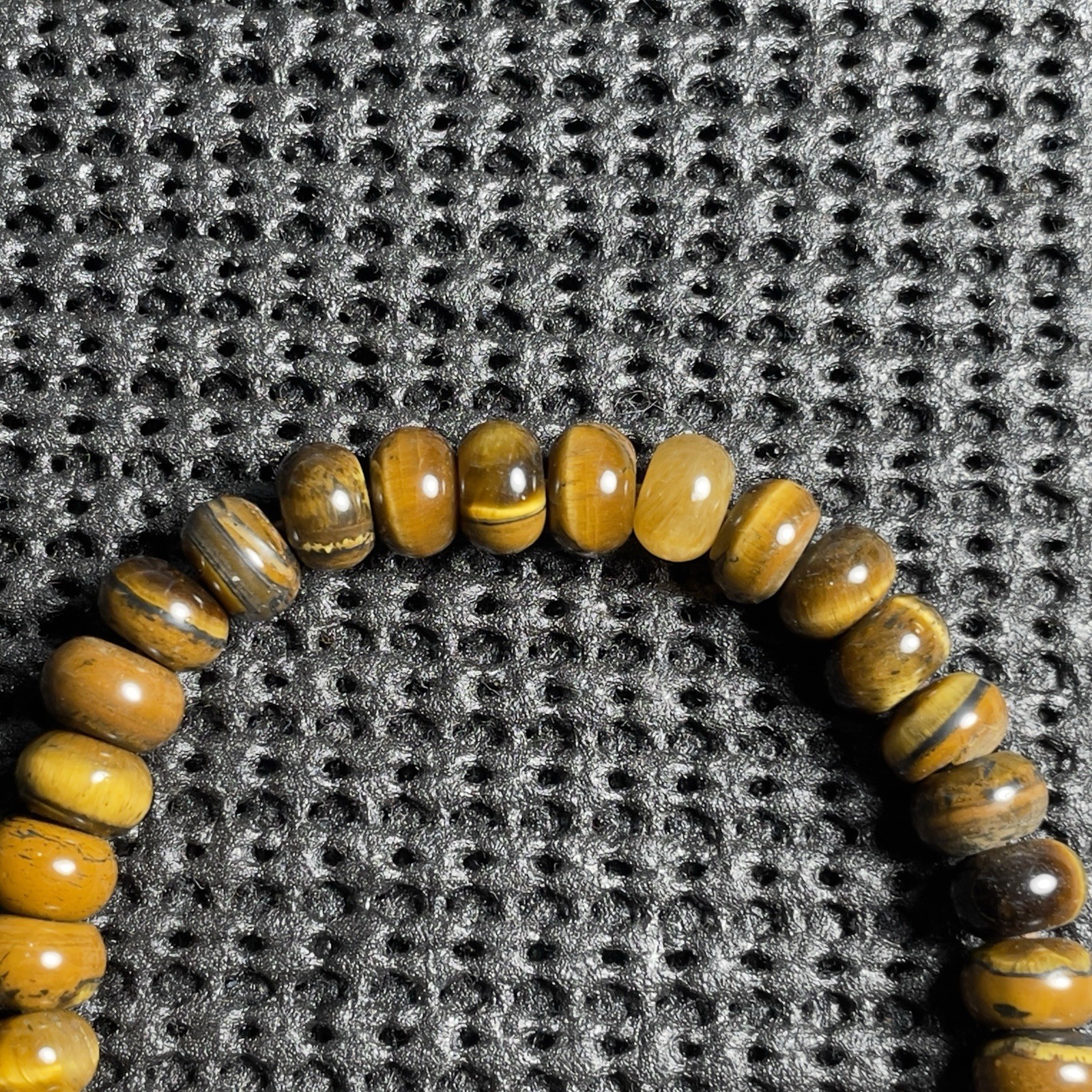 Yellow Tiger Eye 8.5mm Abacus Beads Handmade Bracelet Unisex Jewelry Gift Heal