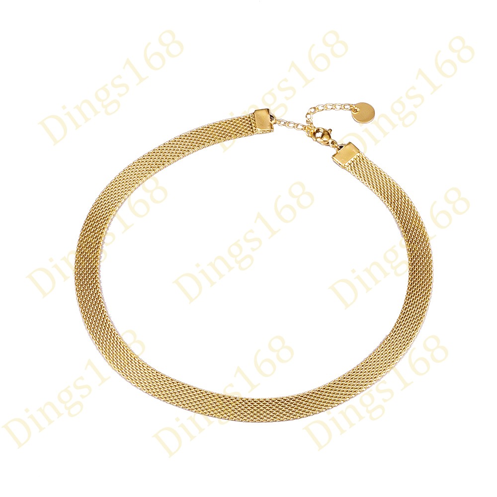 18K Yellow Gold Filled Tarnish-Resist Nickel/Lead-Free Mesh Link Chain Bracelet