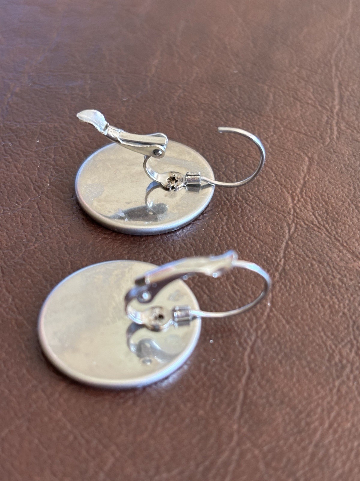 Gorgeous, Premium Quality Silver Mercury Dime leverback Earrings