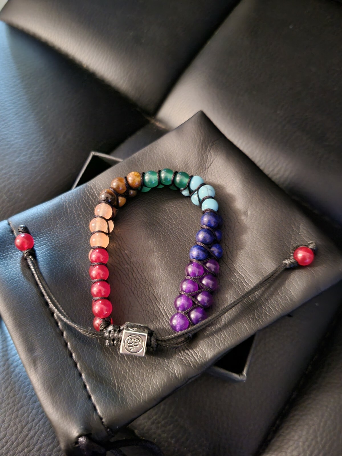 Double layer 6mm Chakra beaded bracelet