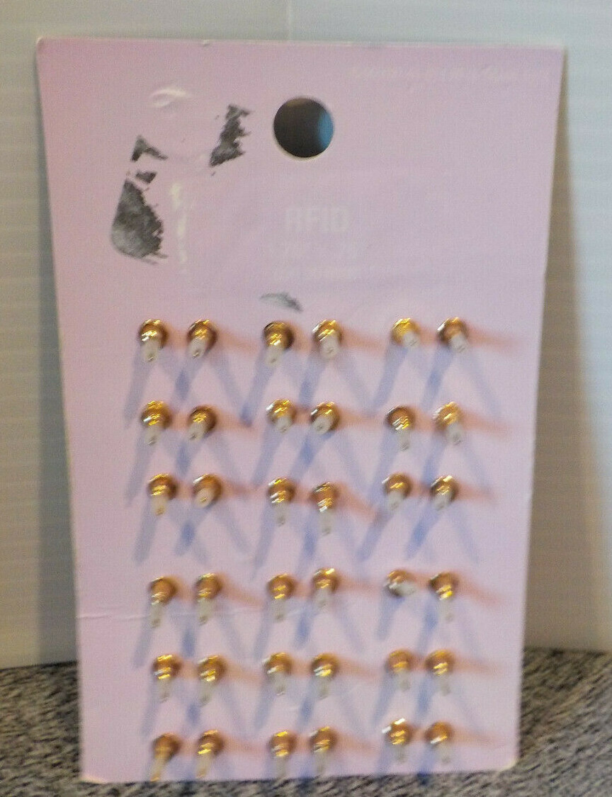 74 Sets Of Pierced Earrings Different Sizes Color & Shapes All Nickle Plated New