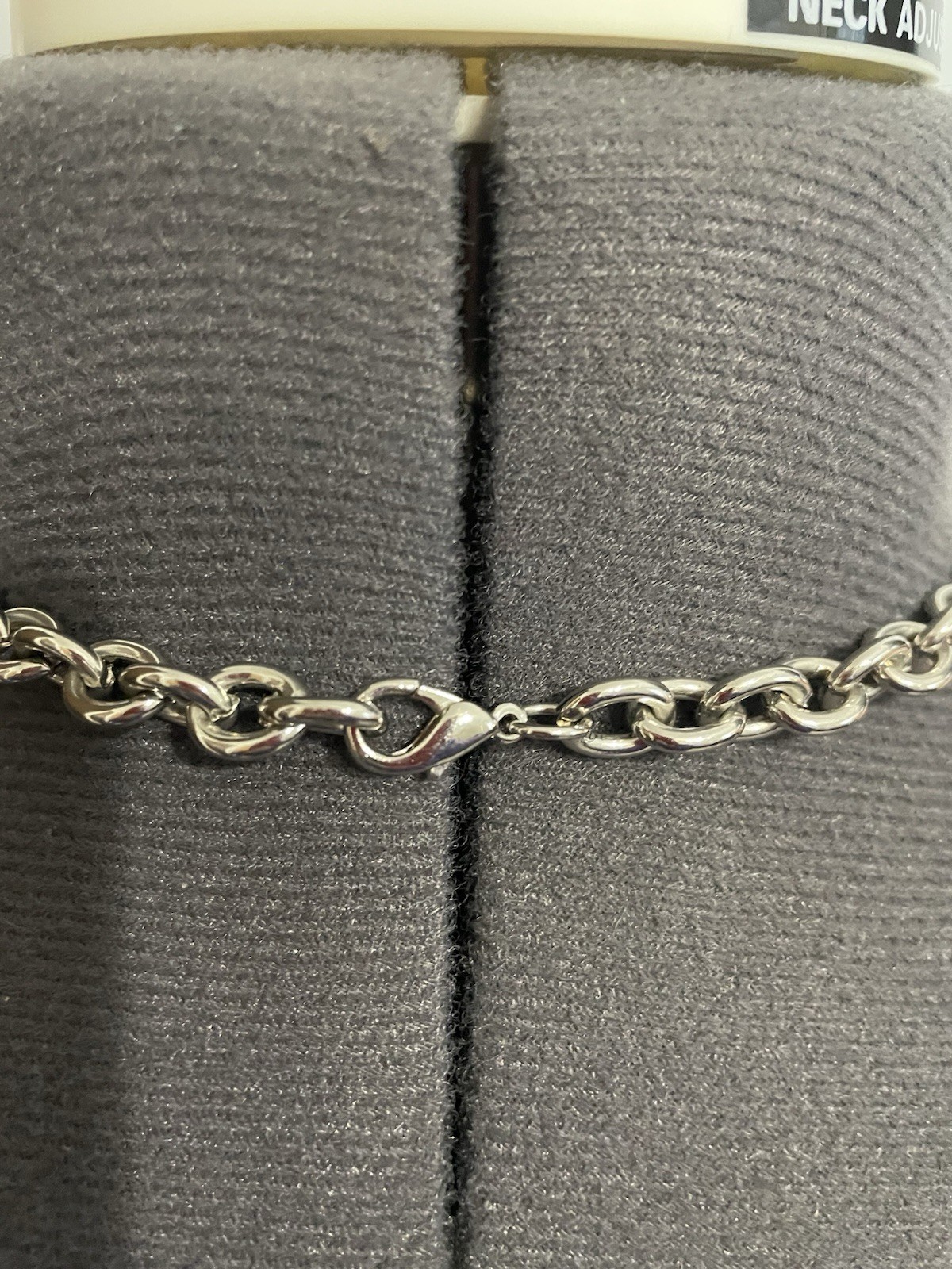 Rolo Cable Link Silver Tone 22 Inch Necklace Heavy Weight Stainless Steel