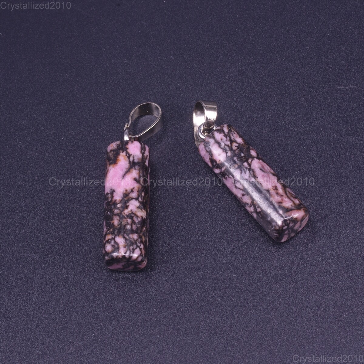 Natural Gemstones Cylinder Mixed Stone Reiki Chakra Healing Beads Pendant 8x23mm