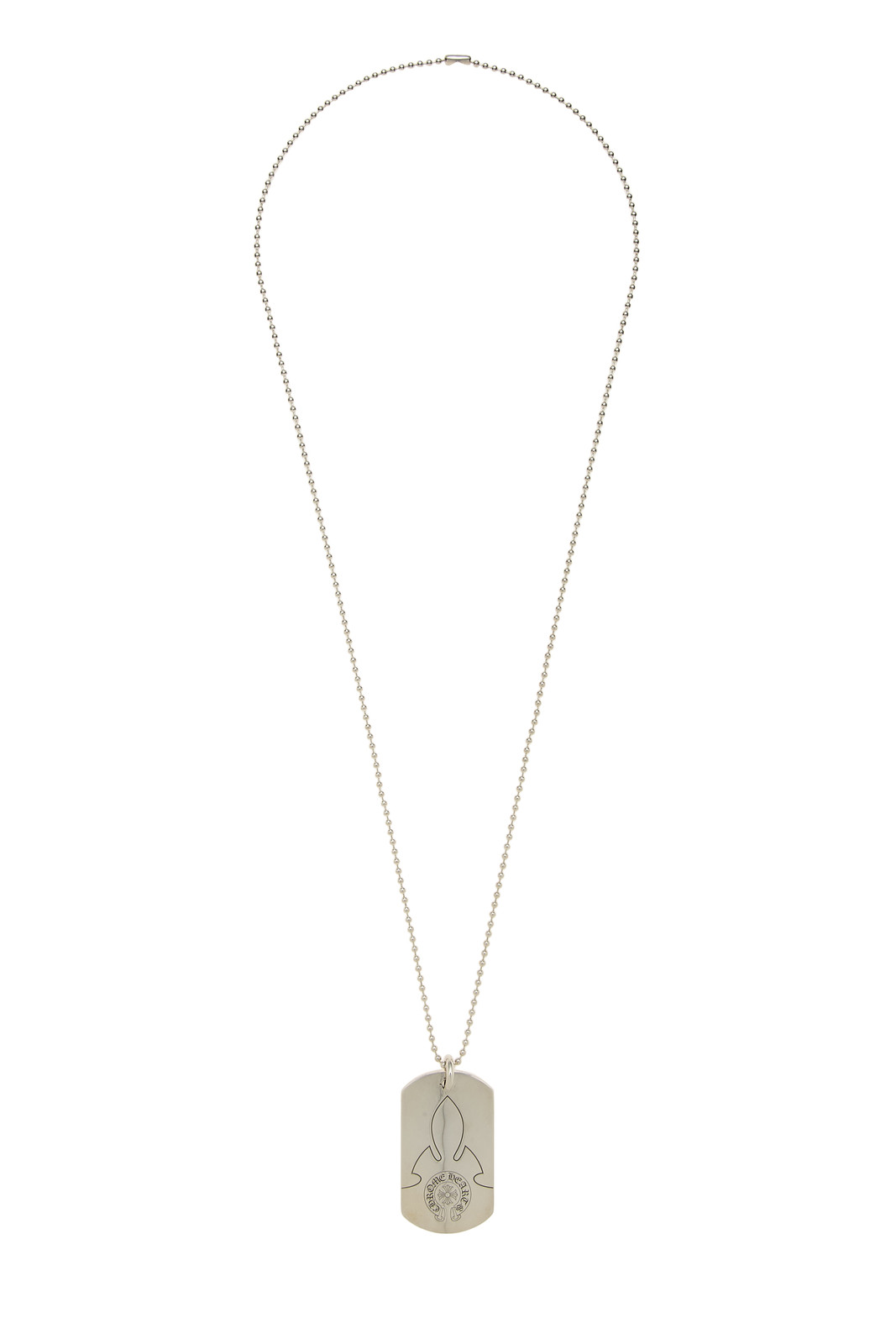 Chrome Hearts Sterling Silver One World One Piece Dog Tag Chain – WGACA