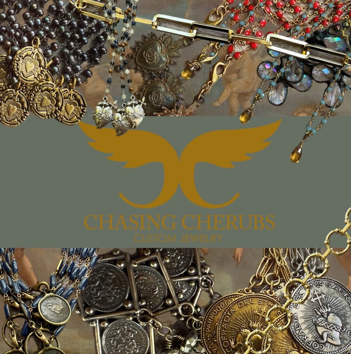 Virgin Saints & Angels VSA Inspired Necklace Saint George Protector Metal Rosary