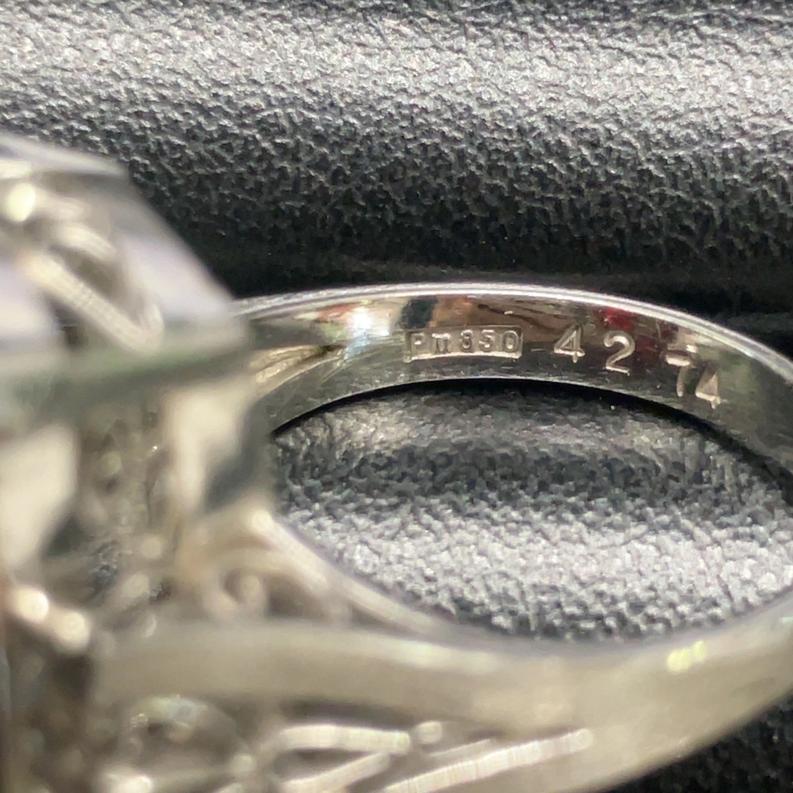 Massive Garnet 42.74ct Ring PM850 Platinum 17.2g 11393739