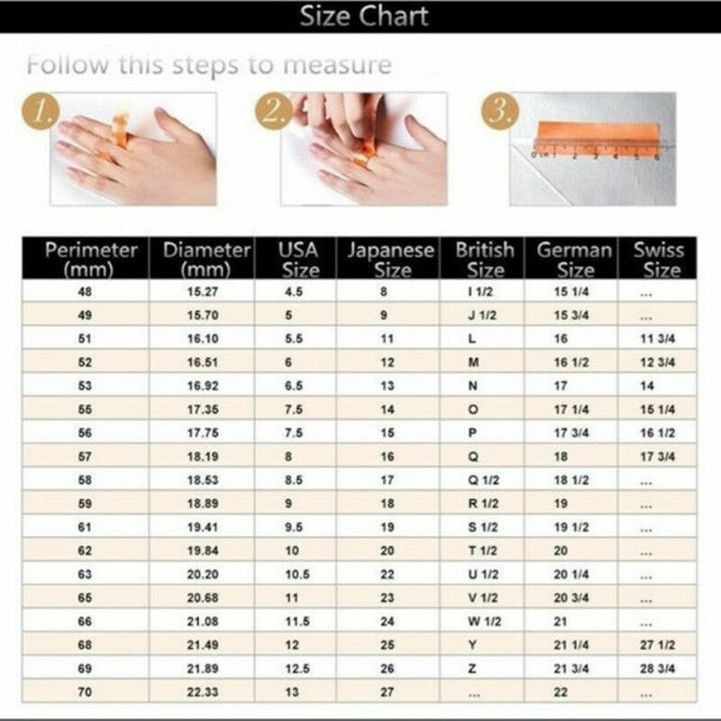 925 Silver,Rose Gold Rings Charm Jewelry Cubic Zircon Wedding Rings Sz 6-10