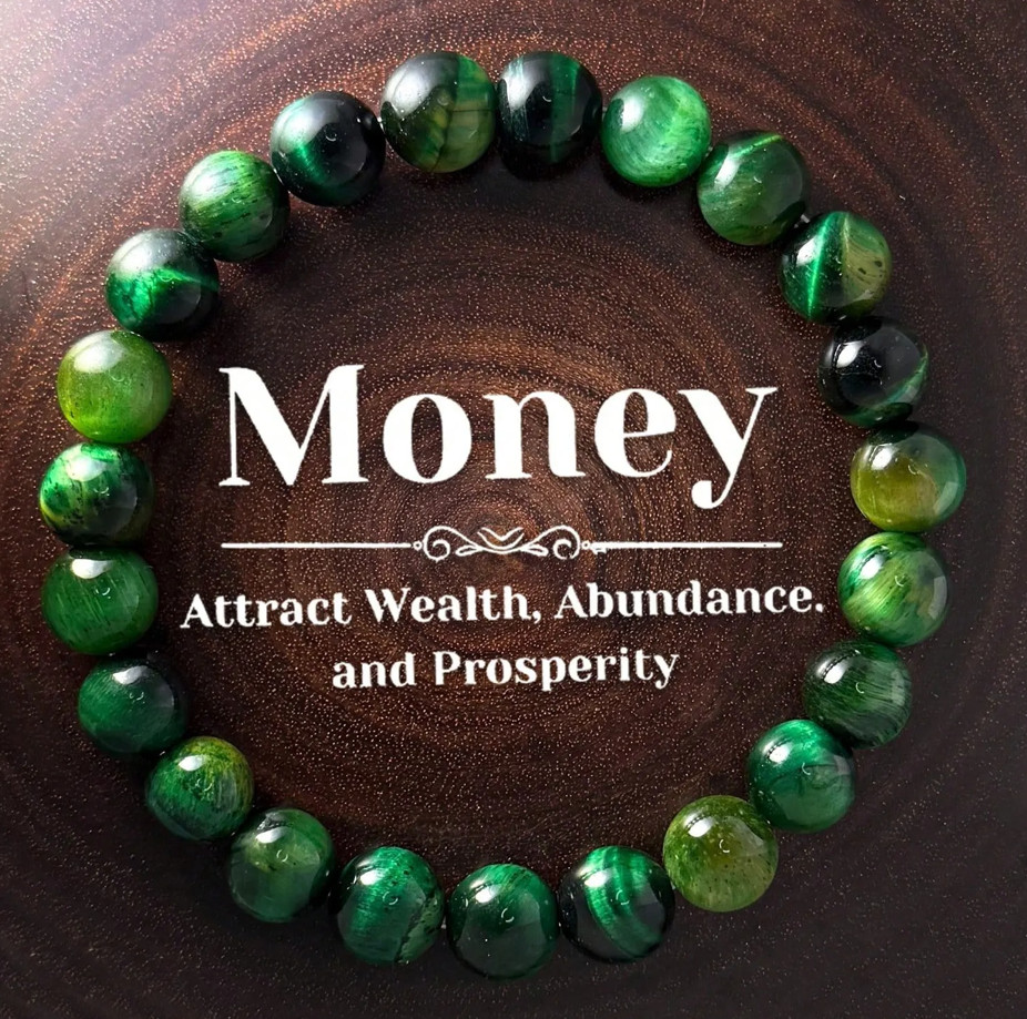 1 pc Natural Tiger Eye Stone Bracelet 8mm Beads Galaxy Style Lucky Jewelry