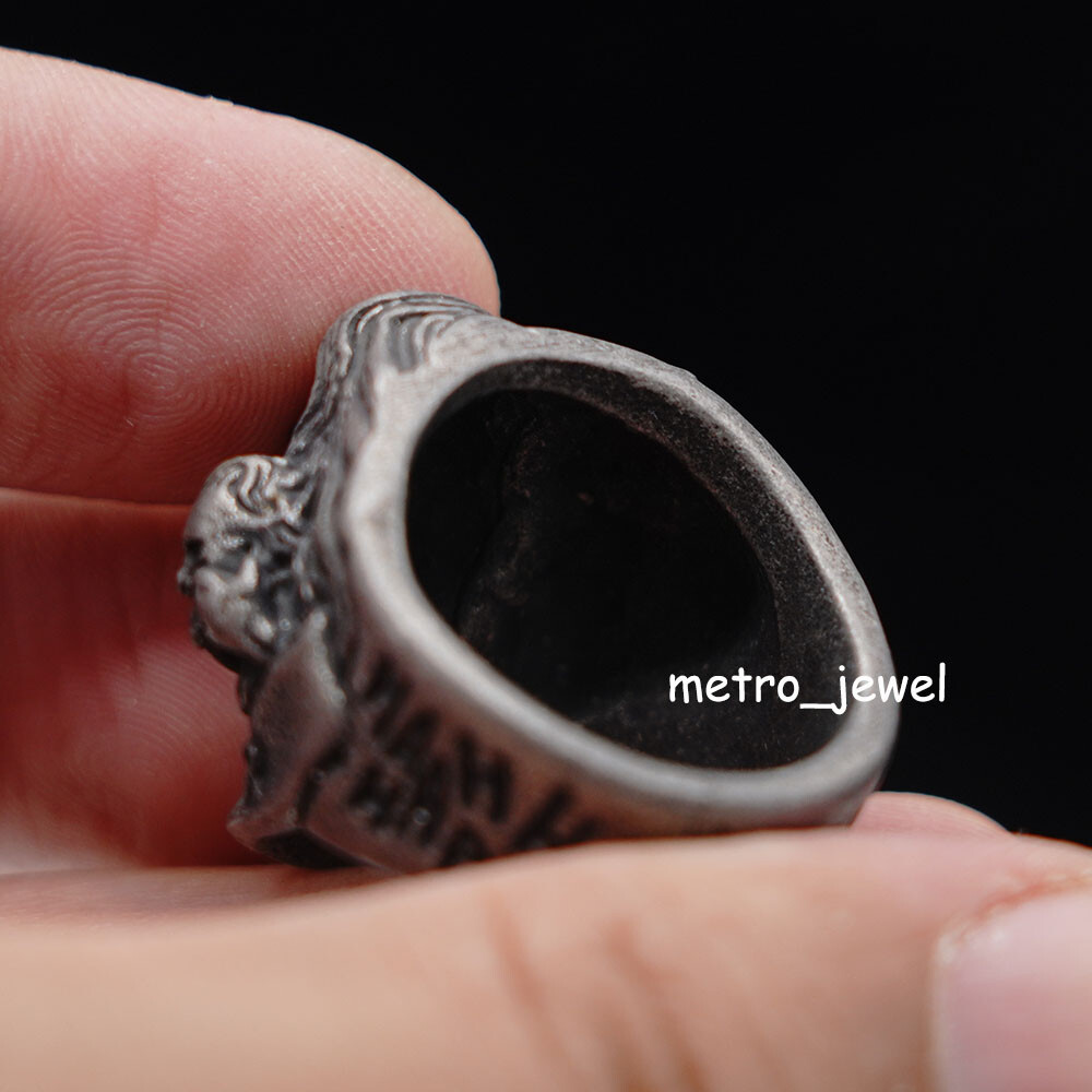 Cool Black Stainless Steel Mens Clown Skull Ring For Men Size 7 8 9 10 11 12 13