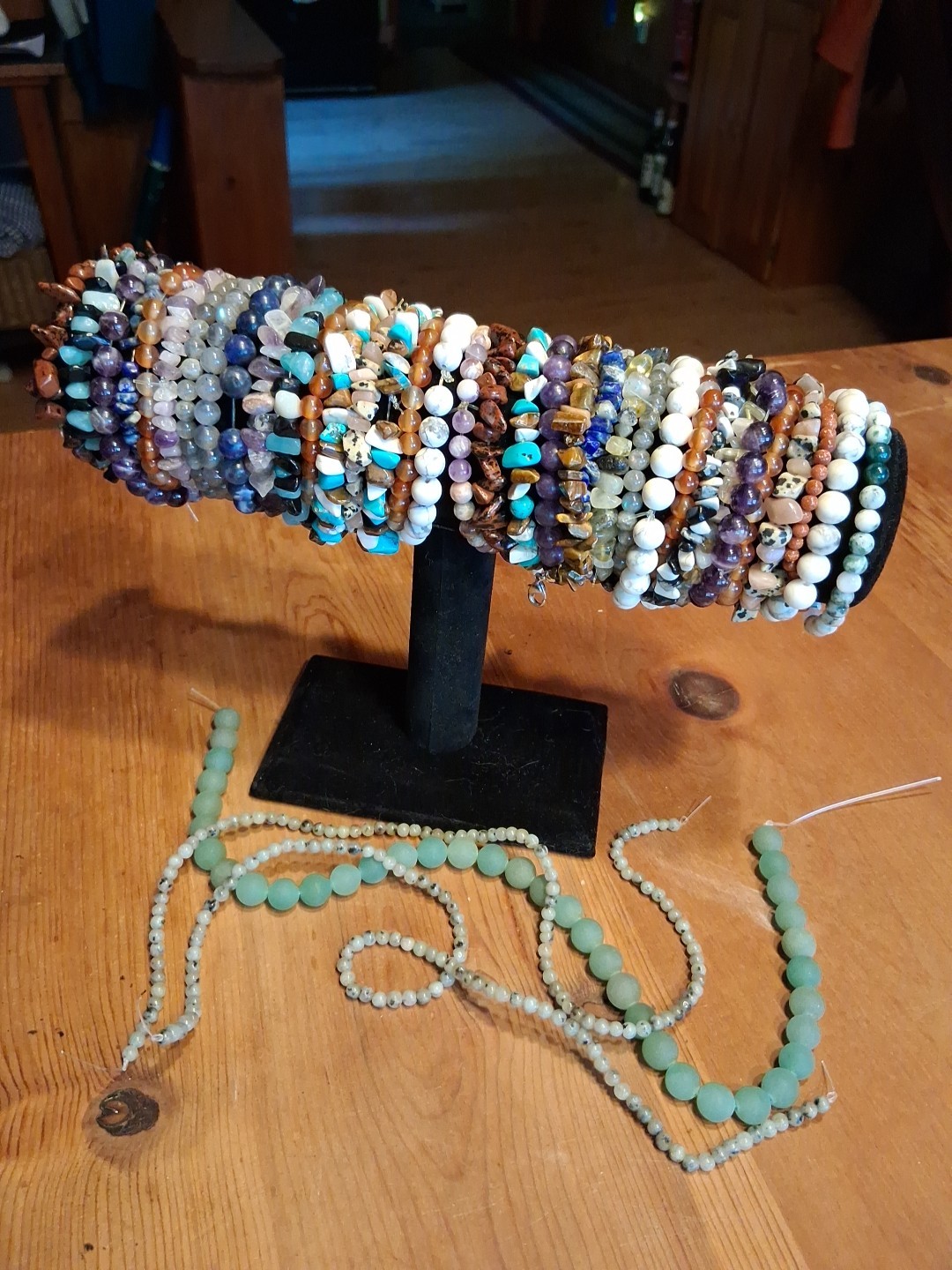 Stone Chips Beaded Stretchy Bracelet Mixed Wholesale Lot