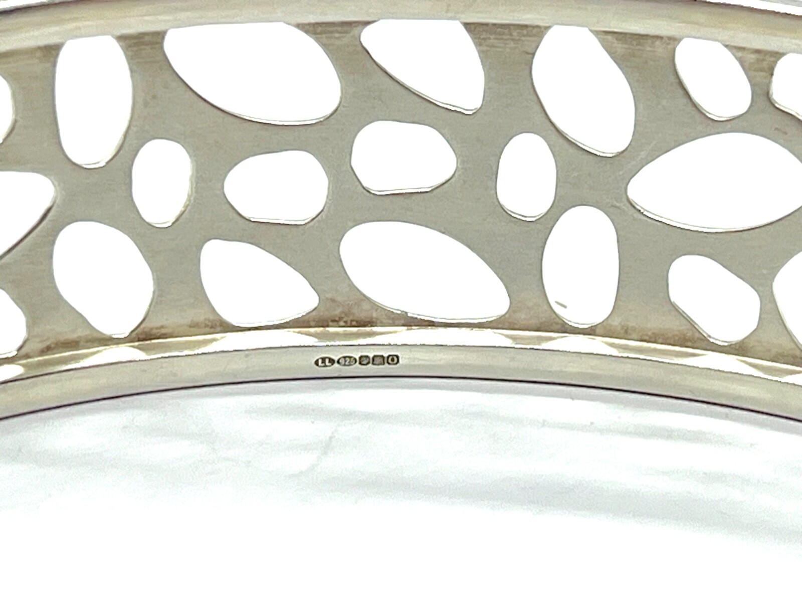Solid Sterling Silver Wide Cuff Bracelet Bangle – 17.6 grams