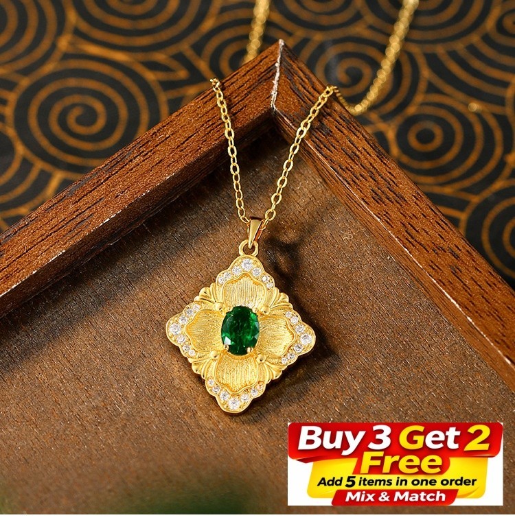 Buccellati Crystal Stud Earrings / Ring / Pendant / 18K Gold Plated Jewelry