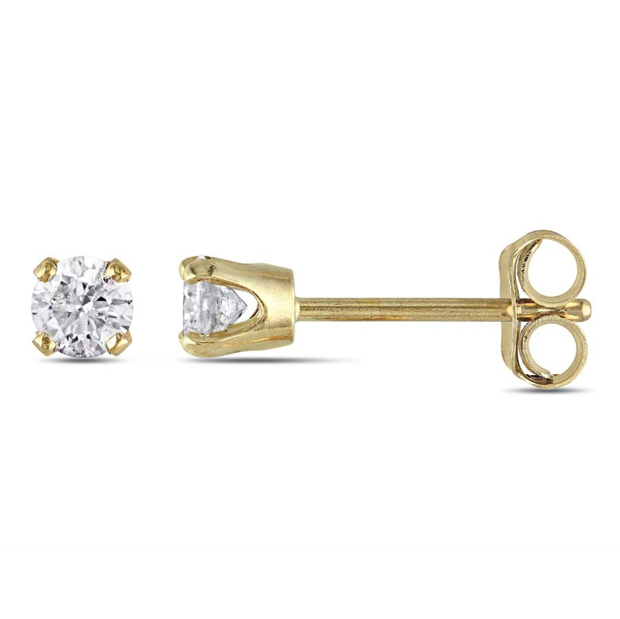 AMOUR 1/4 CT TW Diamond Stud Earrings in 10K Yellow Gold
