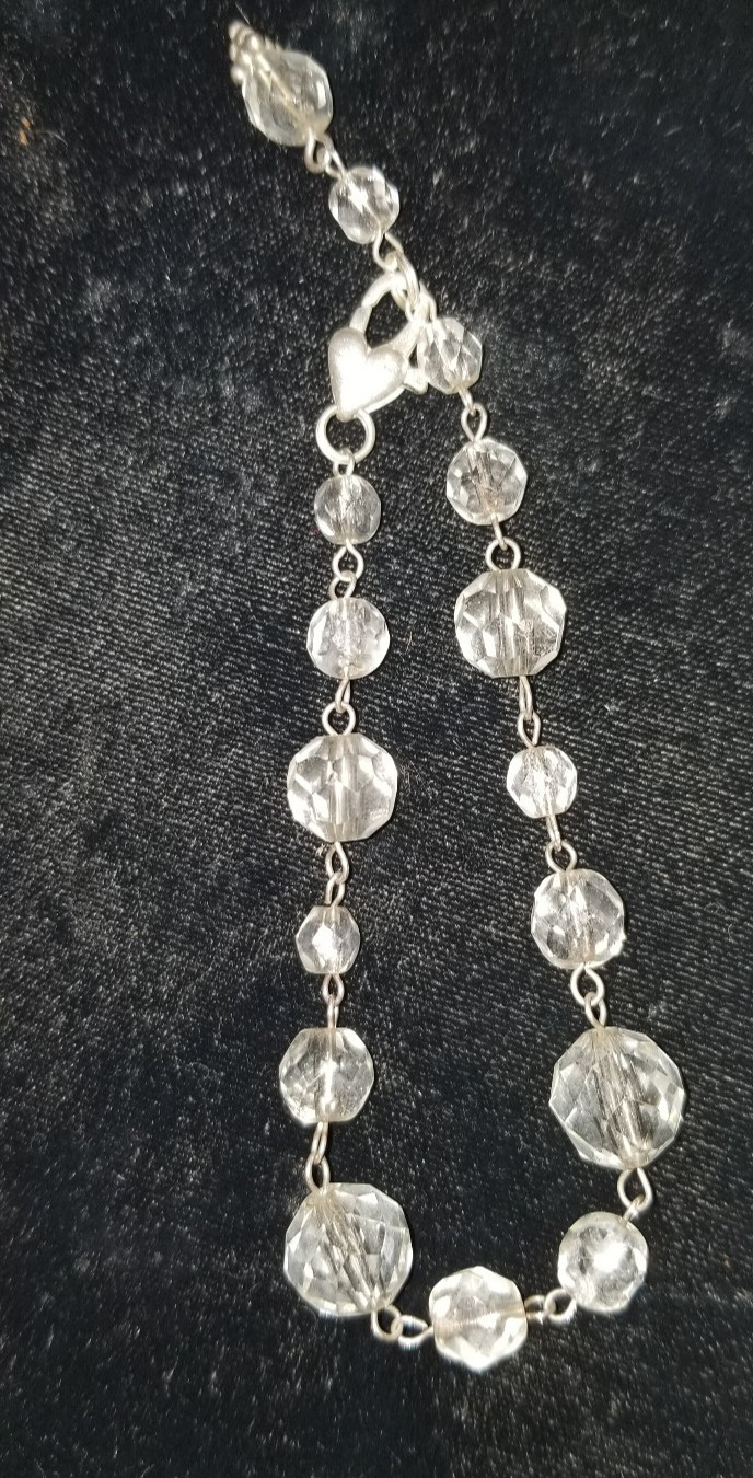 Faceted Crystal Necklace, Bracelet and Earring Set
