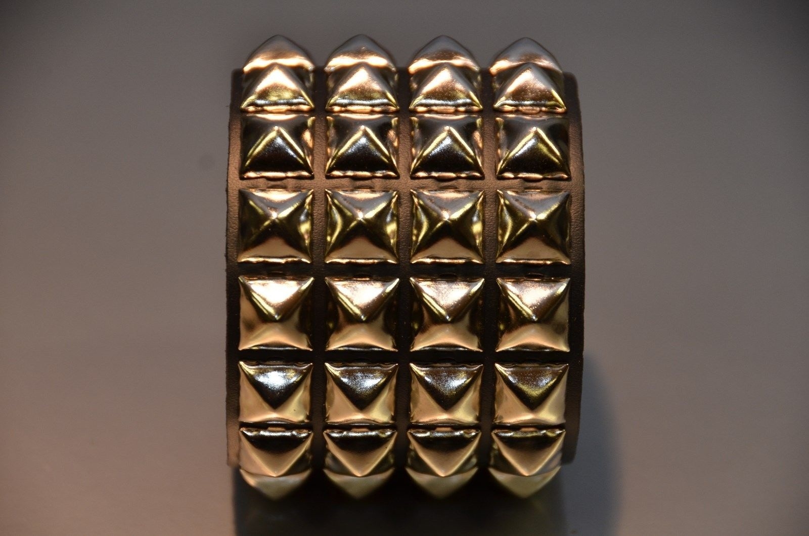 Pyramid Stud 4 Row Punk Rockers Gothic Bracelet Glam Thrash Heavy Metal
