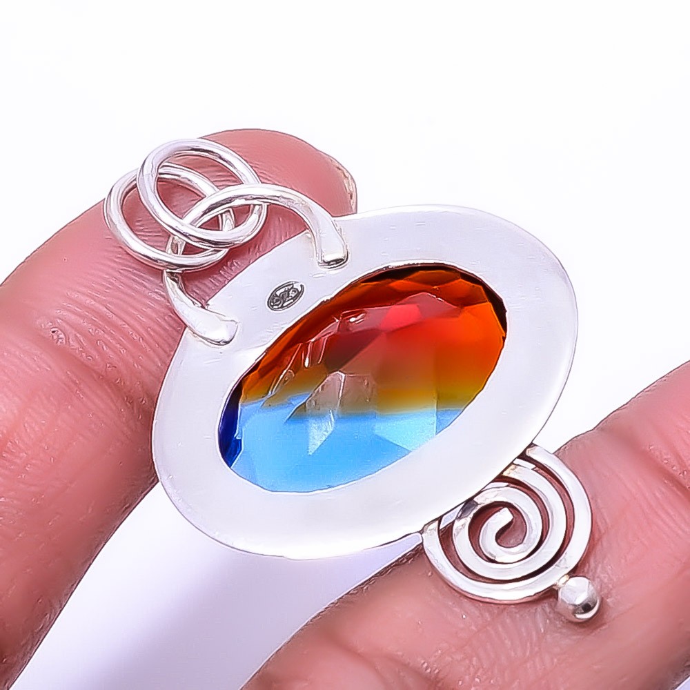 Bi-Colour Tourmaline 925 Sterling Silver Pendant 1.76″, Christmas Gift P20864