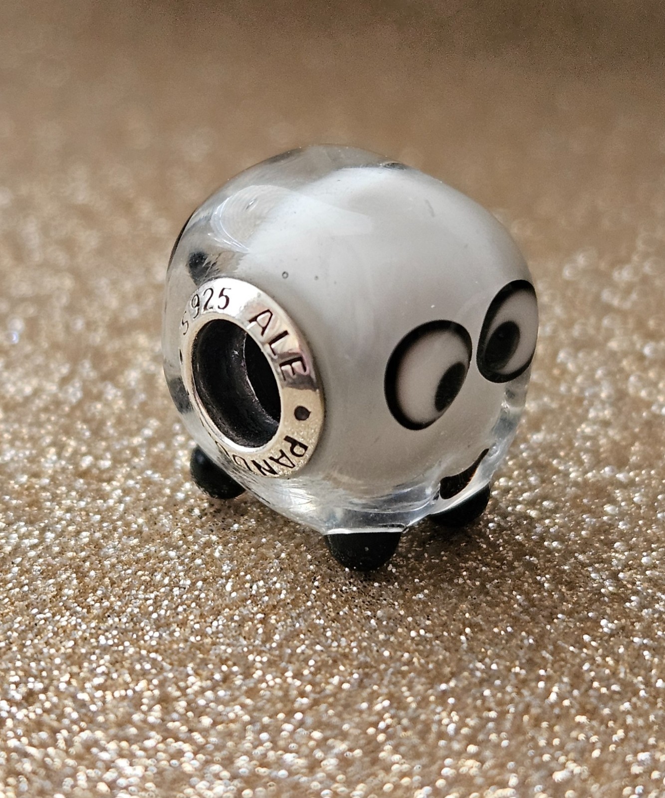 Authentic Pandora Cute Heart Melter Silver Murano Charm