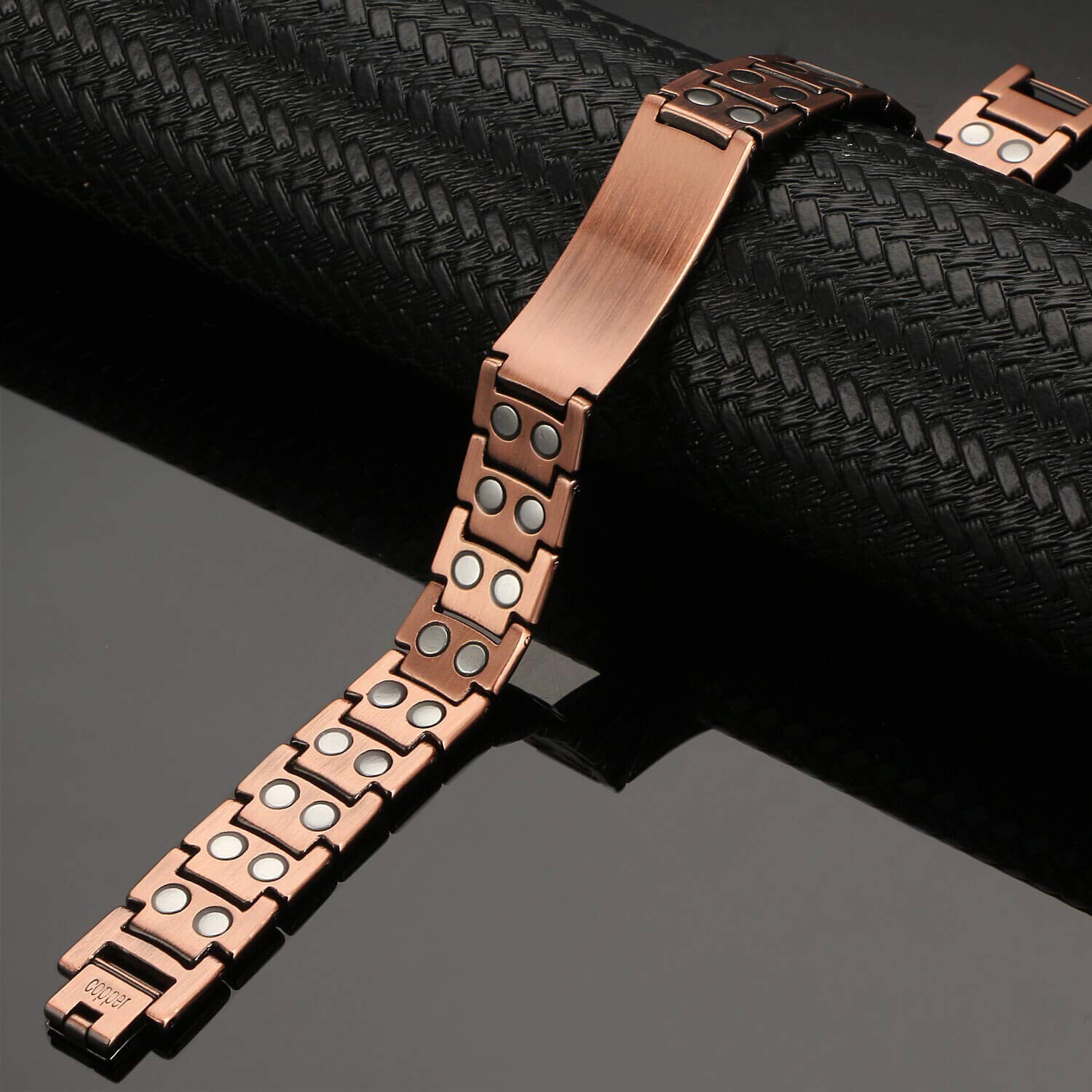 99% Copper Magnetic Bracelet+Ring 3X Arthritis Relief Adjustable w/ Tool & Box
