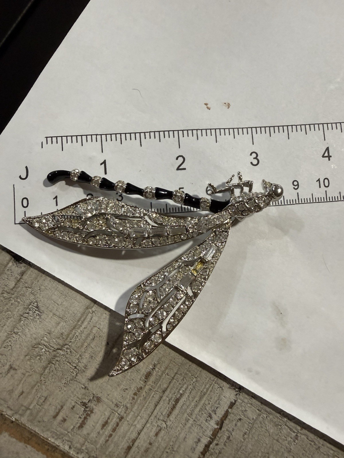 Vintage Kenneth Jay Lane Finely Detailed Large Statement Dragonfly Brooch #4333