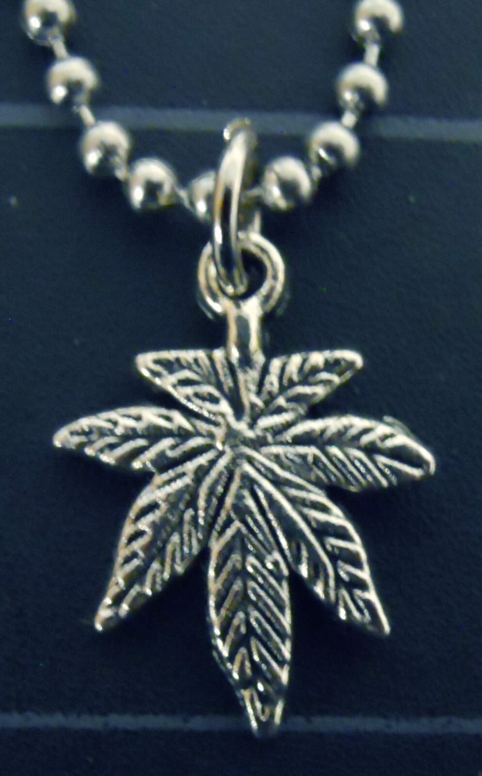Necklace POT LEAF Charm Pendant Stainless Ball Chain New Weed Cannabis Marijuana