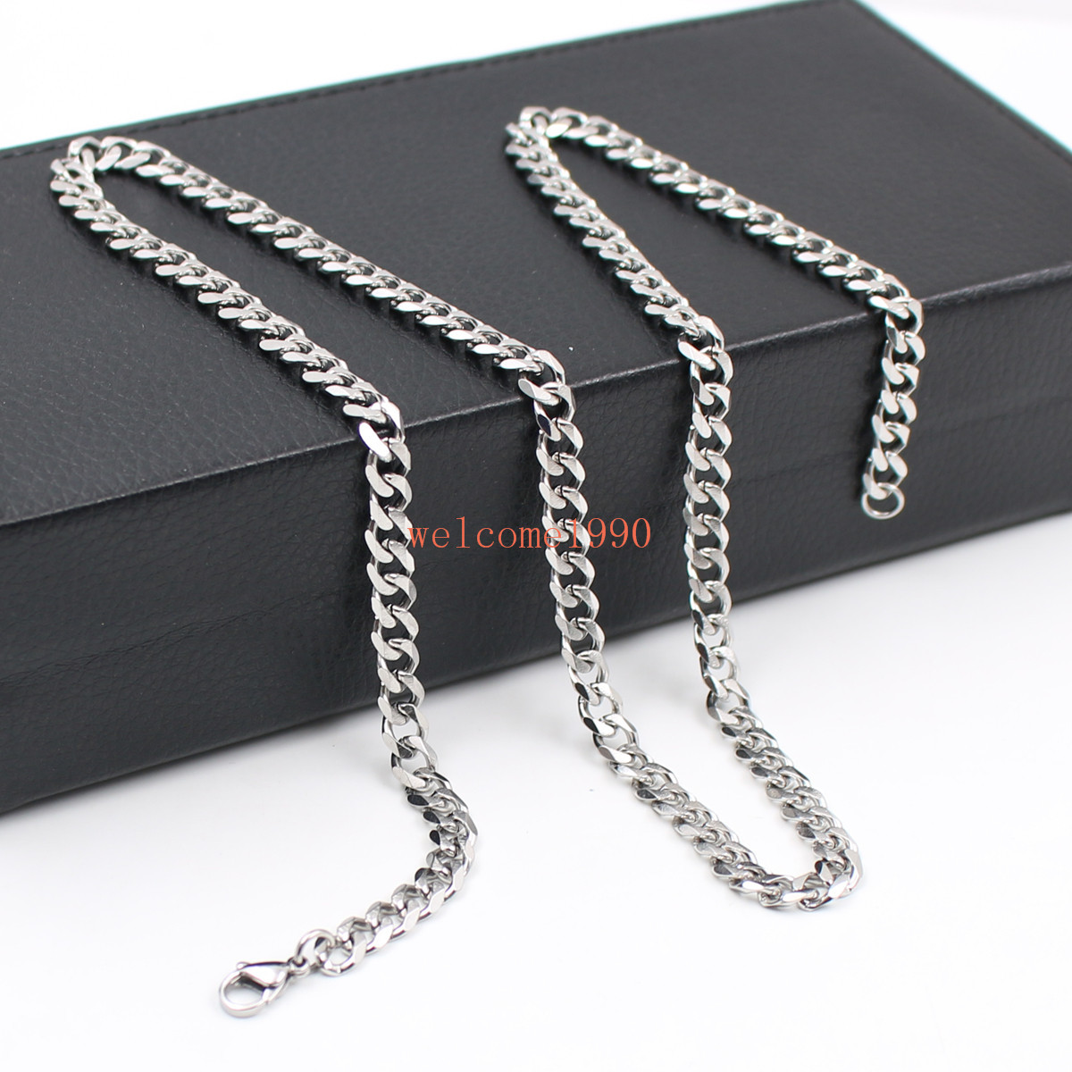 Brand New Design 16′-32” 5mm Stainless Steel Curb Link Chain Men Women Necklace