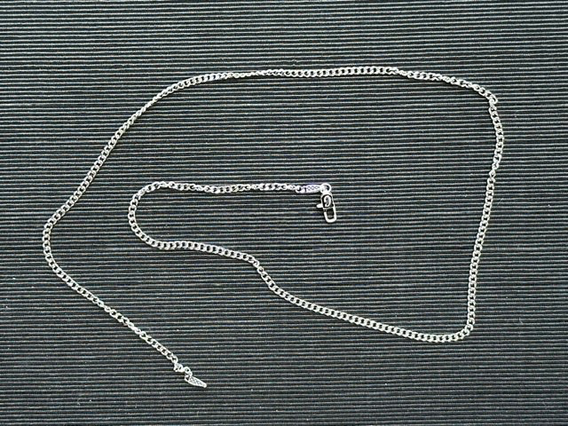 GLD 2MM Micro Cuban Necklace 18″ White Gold Filled New