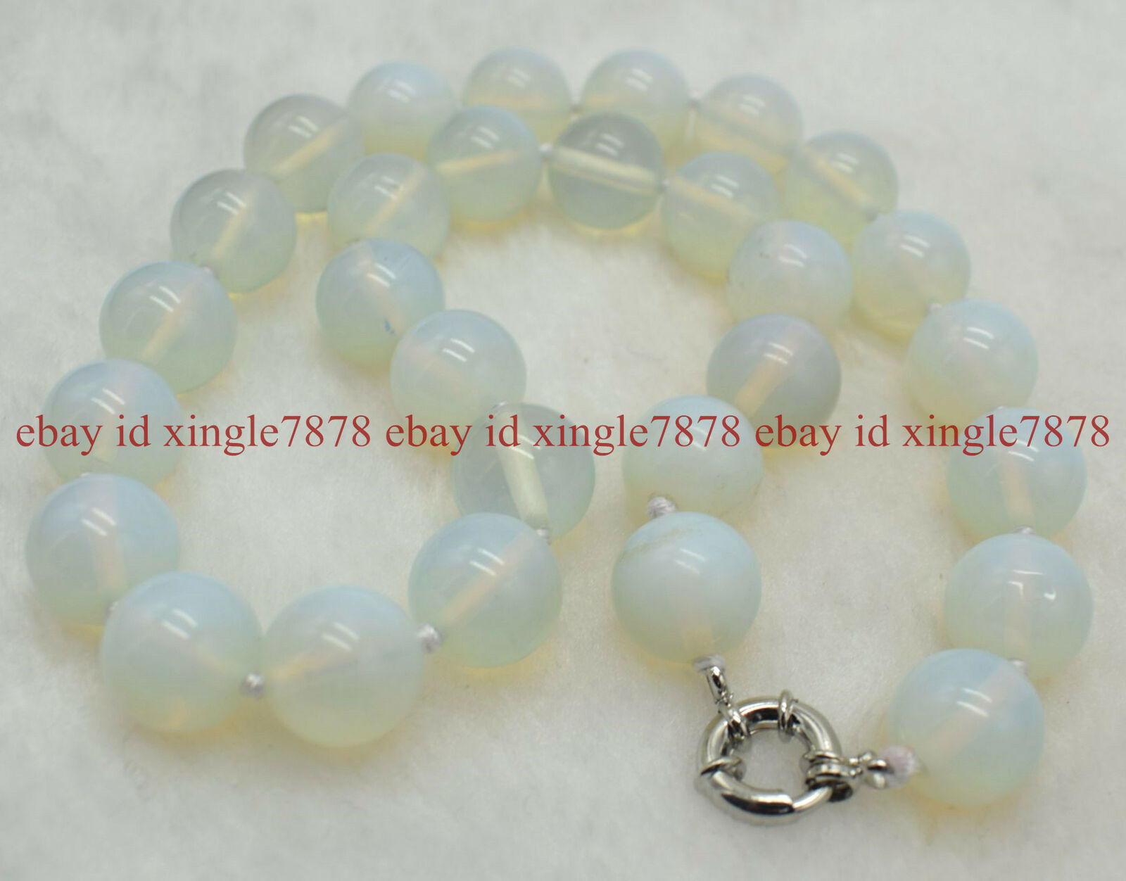 6/8/10/12/14mm Natural White Sri Lanka Moonstone Round Gems Beads Necklace 20″