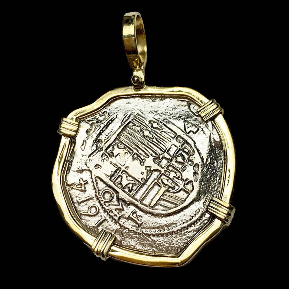 Atocha Sunken Treasure Jewelry – Large Pieces of 8 Silver Coin w/ Date Pendant