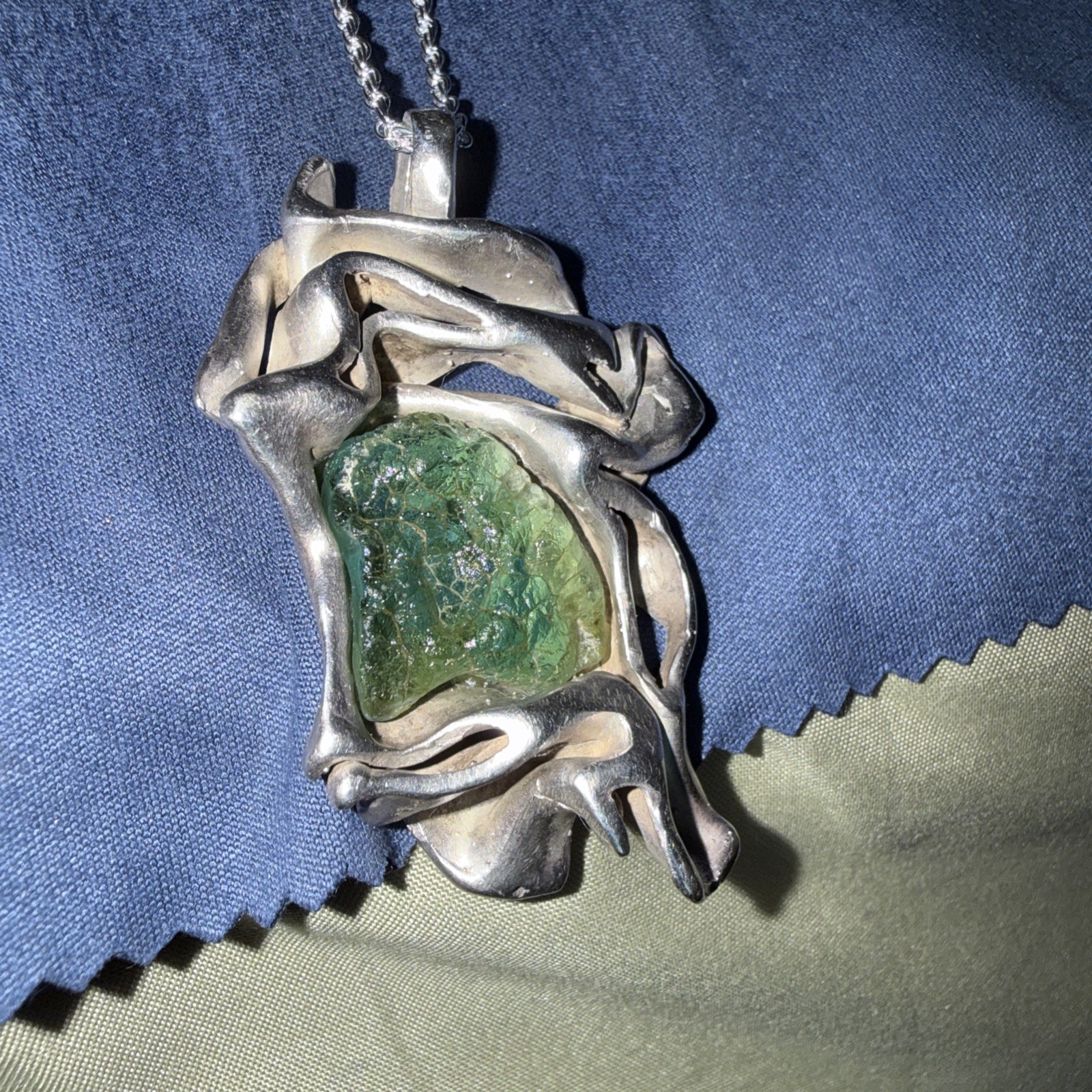 925 Moldavite and Chain from Chez Republic