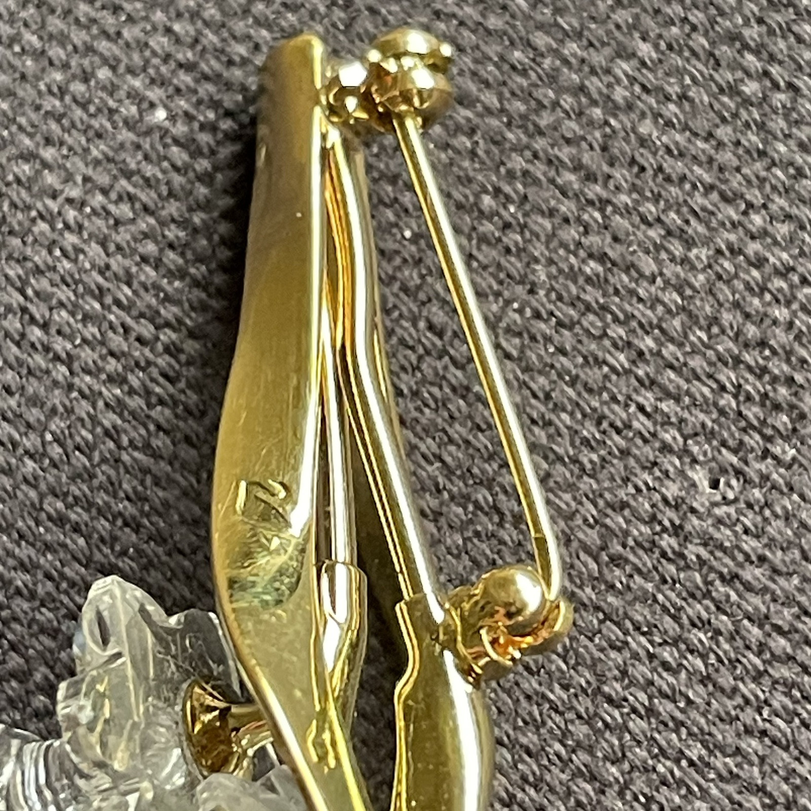 Swarovski Crystal Brooch Memories Daffodil Flowers Pin Swan Logo Gold-tone 1.75”