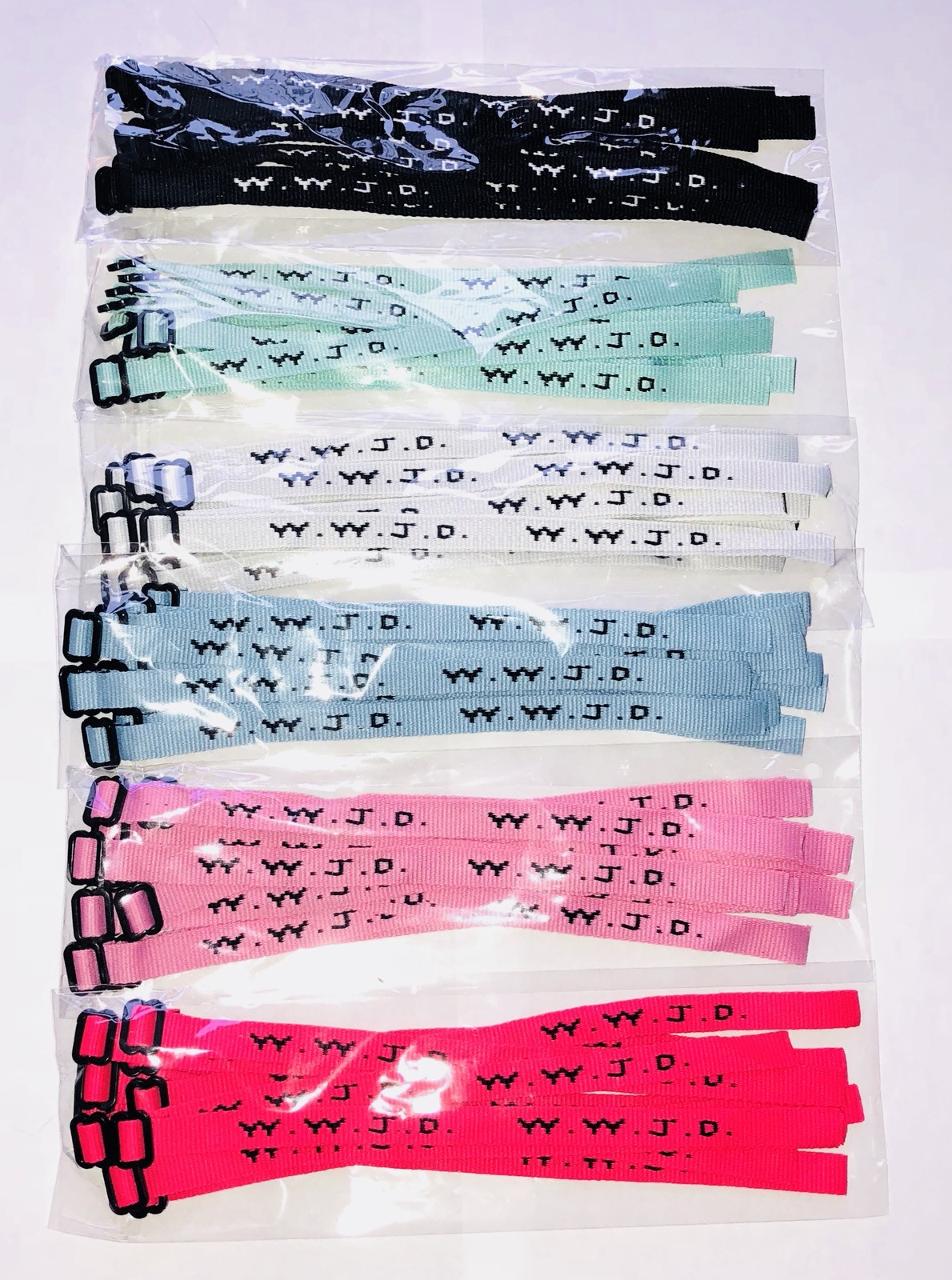 1 Woven Jesus Religious WWJD Bracelets Bracelet Fundraiser Fashion Wristbands