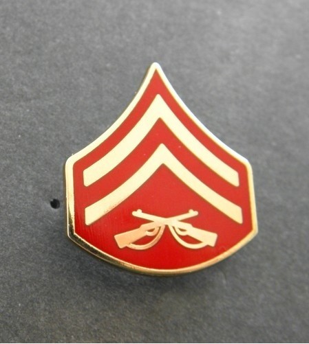 (2 PACK) Marine Corps Marines E-4 Corporal Rank Lapel Pin 1.1 x 7/8 inches USMC