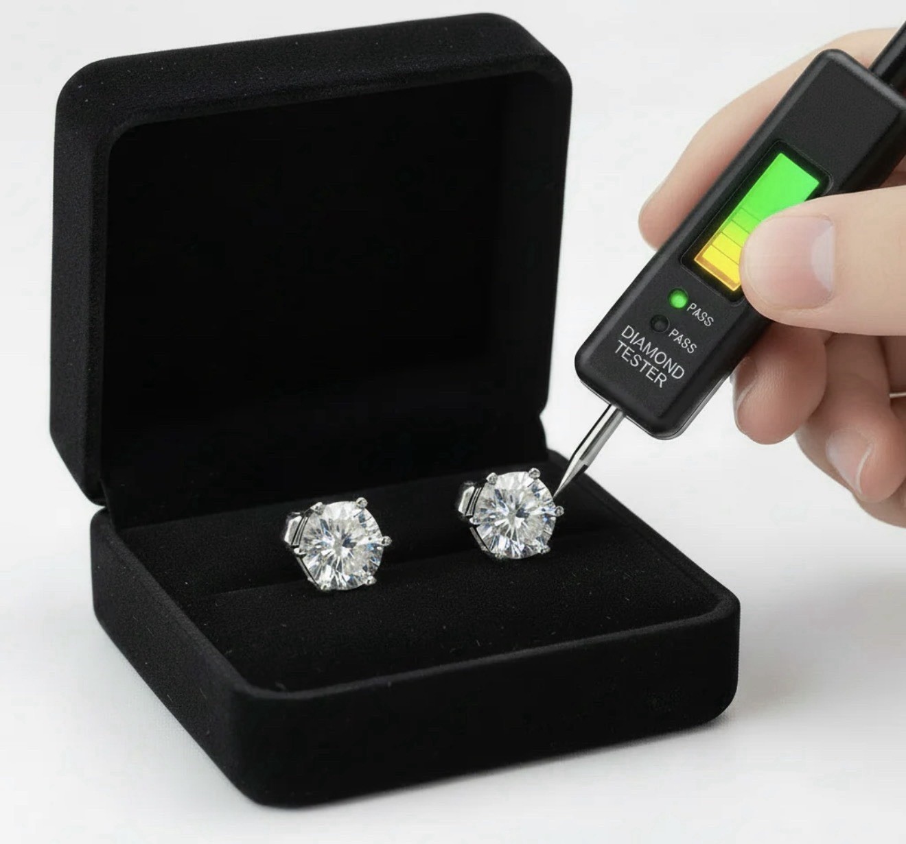 ￼ VVS Moissanite Studd Earings￼
