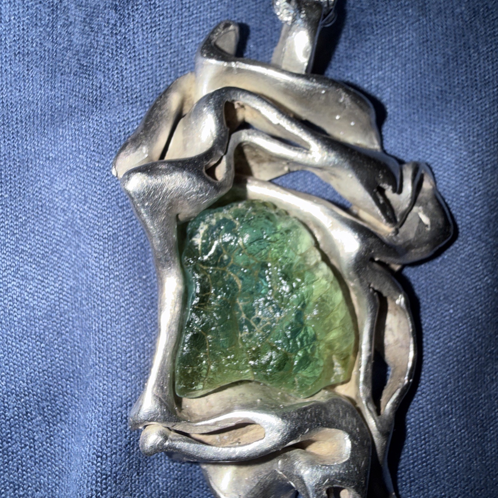 925 Moldavite and Chain from Chez Republic