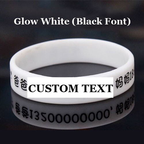 Custom Silicone Wristbands Personalized Name Slogan Glow Bracelets Events Gift