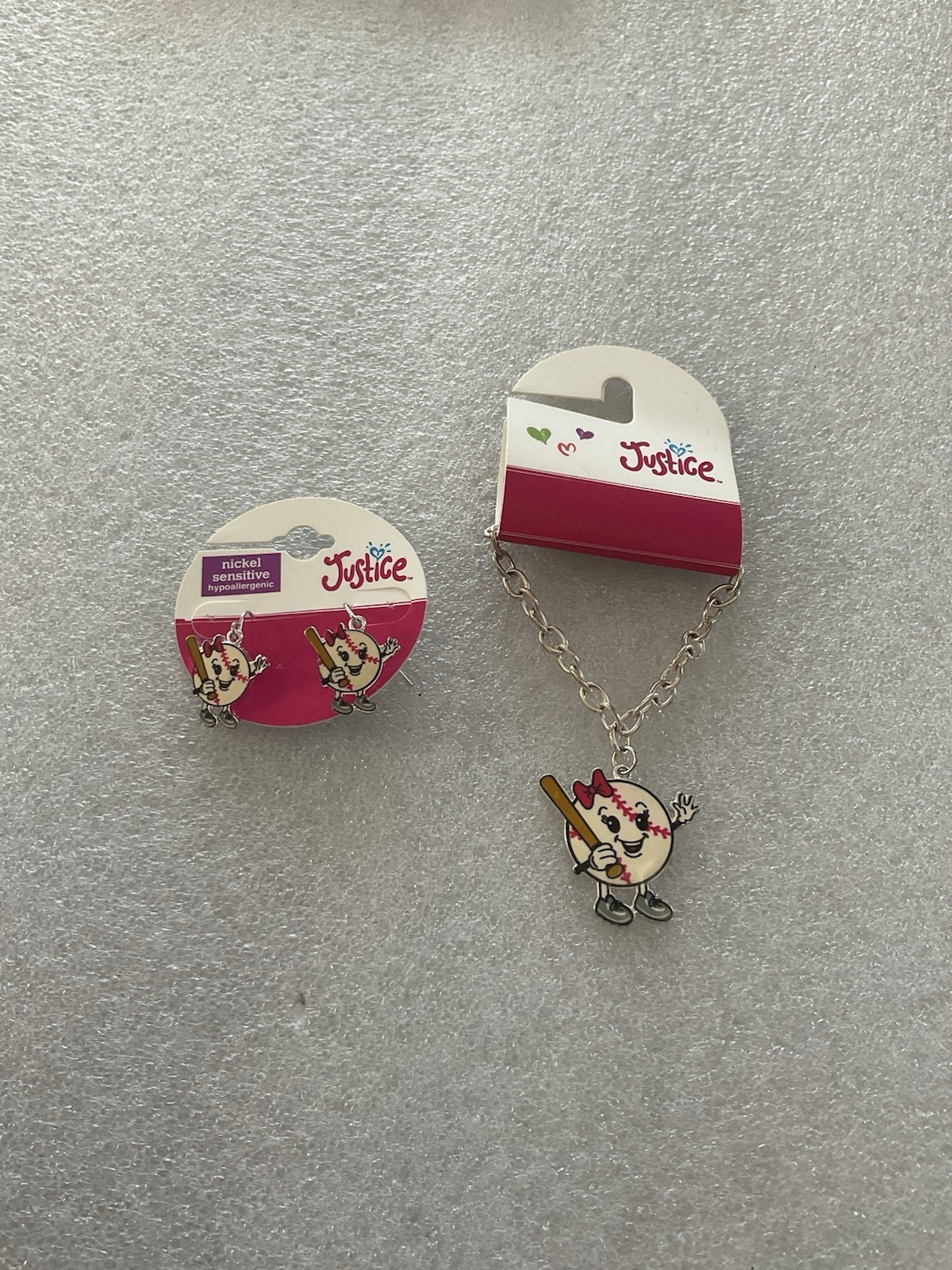 Justice Baseball Earring and Bracelet Set