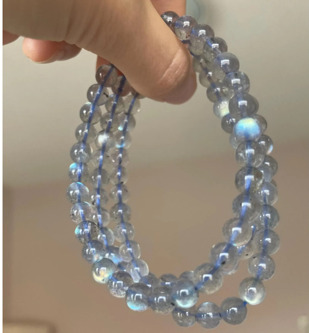 Natural Moonstone Crystal Bracelet 6-7mm Moonstone Beads Healing Crystal Gift